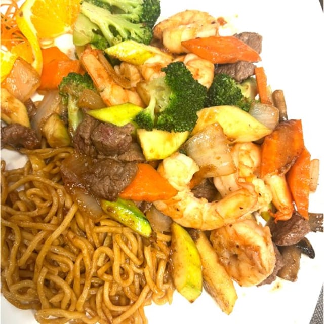 Shrimp & Filet Mignon Hibachi.