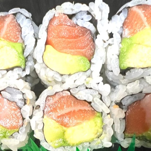 Salmon Avocado Sushi Roll.